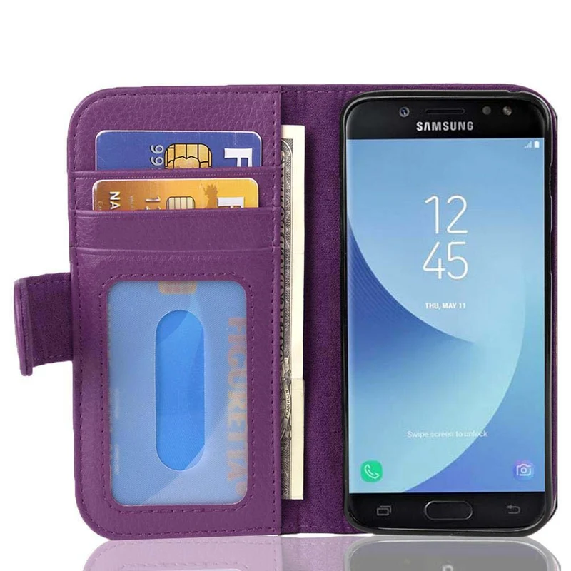 Cadorabo Hülle kompatibel mit Samsung Galaxy J5 2017 / J5 PRO Schutzhülle mit Magnetverschluss und 3 Kartenfächern