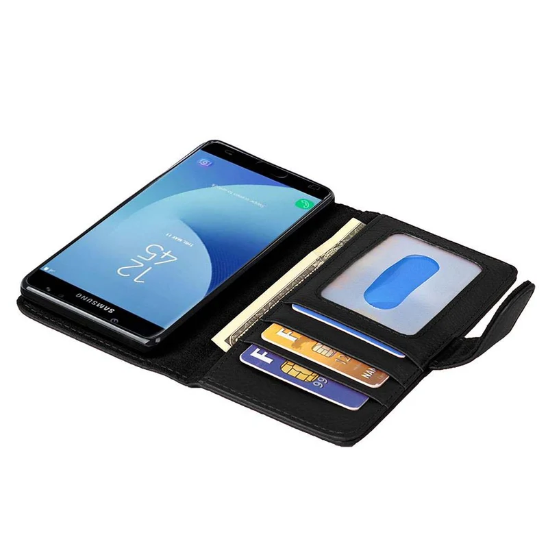 Cadorabo Hülle kompatibel mit Samsung Galaxy J5 2017 / J5 PRO Schutzhülle mit Magnetverschluss und 3 Kartenfächern