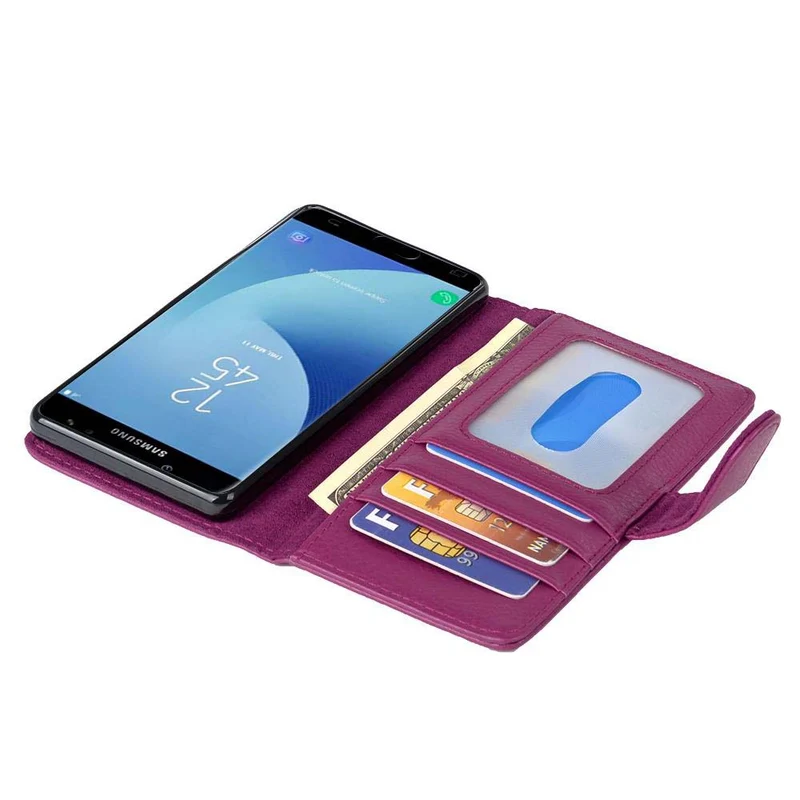 Cadorabo Hülle kompatibel mit Samsung Galaxy J5 2017 / J5 PRO Schutzhülle mit Magnetverschluss und 3 Kartenfächern
