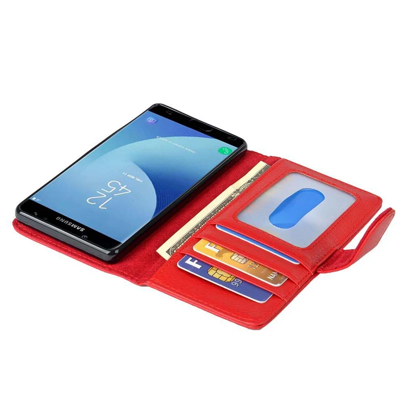 Cadorabo Hülle kompatibel mit Samsung Galaxy J5 2017 / J5 PRO Schutzhülle mit Magnetverschluss und 3 Kartenfächern