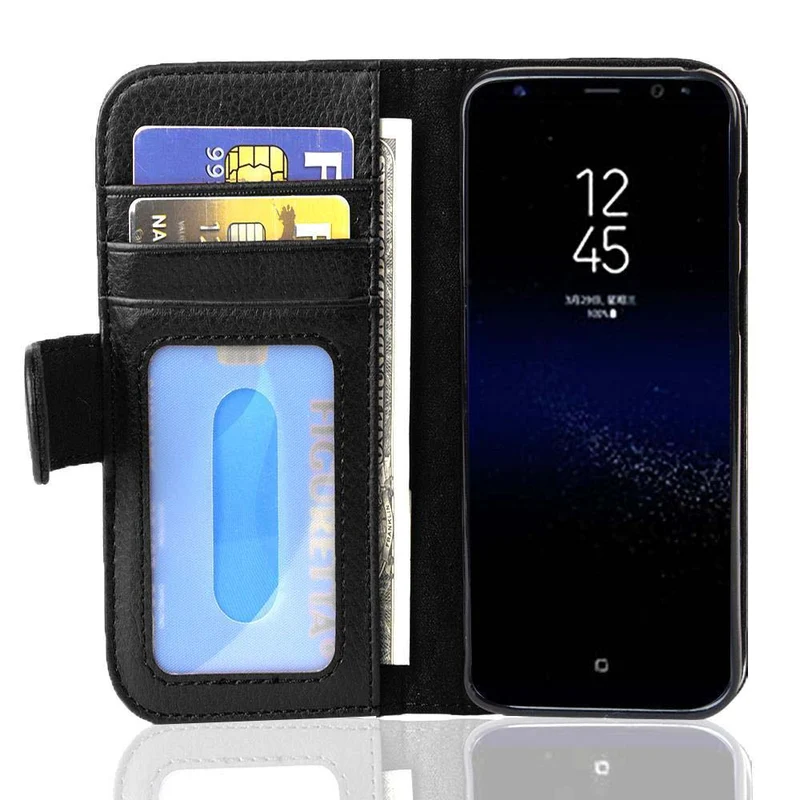 Cadorabo Hülle kompatibel mit Samsung Galaxy S8 PLUS Schutzhülle mit Magnetverschluss und 3 Kartenfächern