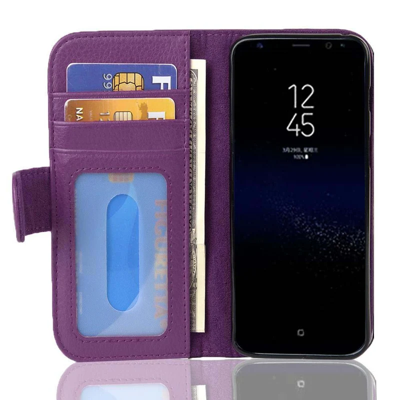 Cadorabo Hülle kompatibel mit Samsung Galaxy S8 PLUS Schutzhülle mit Magnetverschluss und 3 Kartenfächern