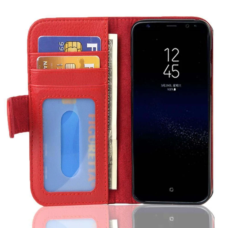 Cadorabo Hülle kompatibel mit Samsung Galaxy S8 PLUS Schutzhülle mit Magnetverschluss und 3 Kartenfächern