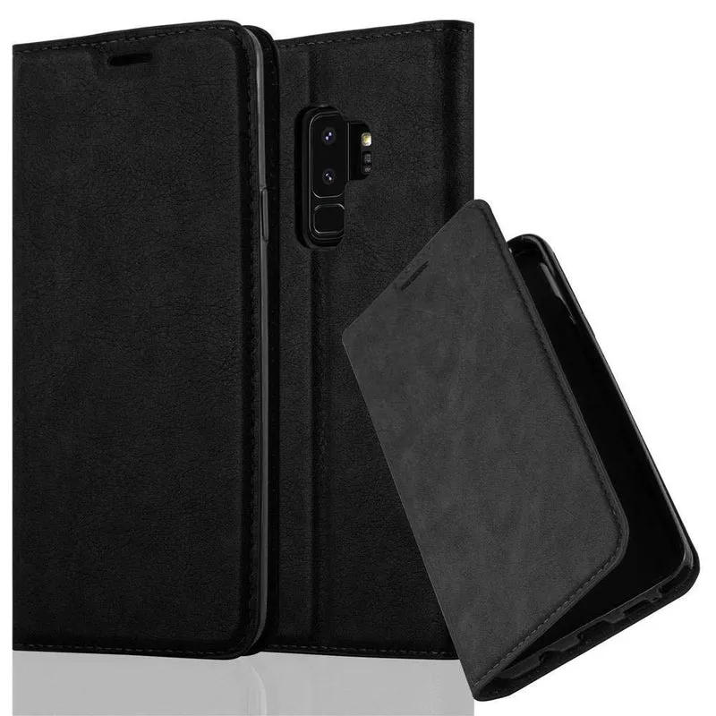 Cadorabo Hülle kompatibel mit Samsung Galaxy S9 PLUS Schutzhülle mit Magnetverschluss, Standfunktion und Kartenfach
