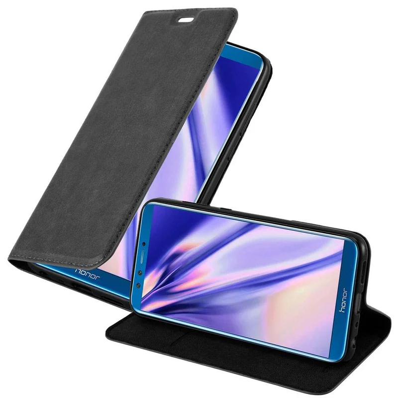 Cadorabo Hülle kompatibel mit Honor 9 LITE Schutzhülle mit Magnetverschluss, Standfunktion und Kartenfach