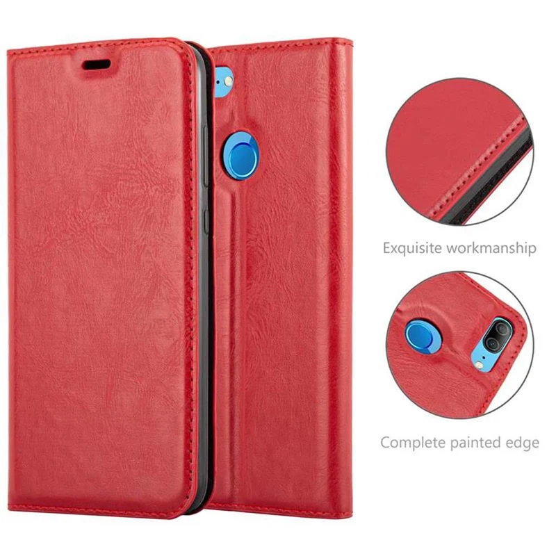 Cadorabo Hülle kompatibel mit Honor 9 LITE Schutzhülle mit Magnetverschluss, Standfunktion und Kartenfach