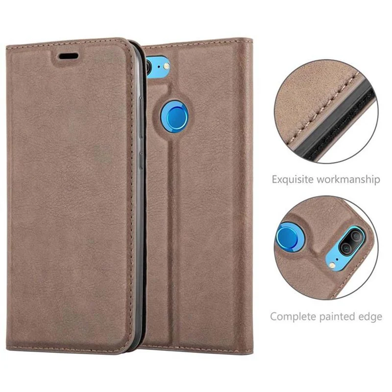 Cadorabo Hülle kompatibel mit Honor 9 LITE Schutzhülle mit Magnetverschluss, Standfunktion und Kartenfach
