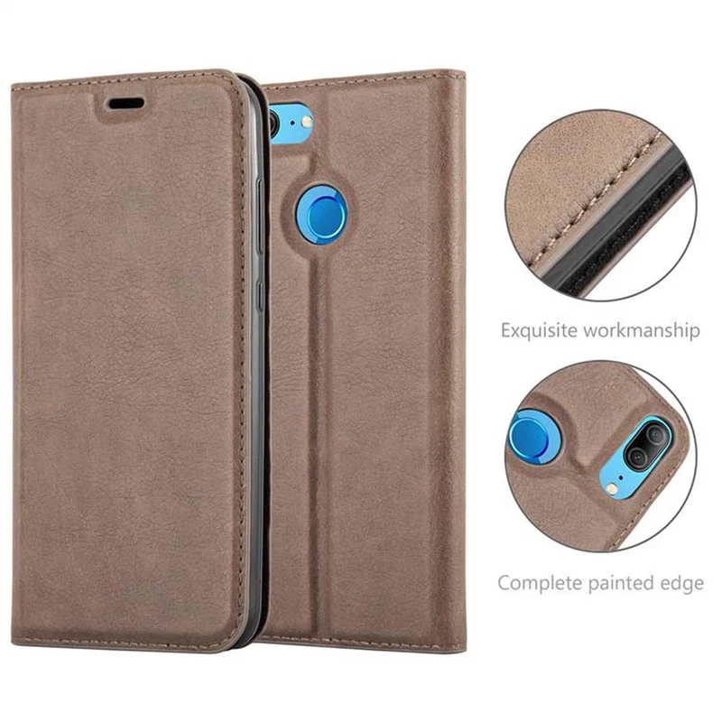 Cadorabo Hülle kompatibel mit Honor 9 LITE Schutzhülle mit Magnetverschluss, Standfunktion und Kartenfach