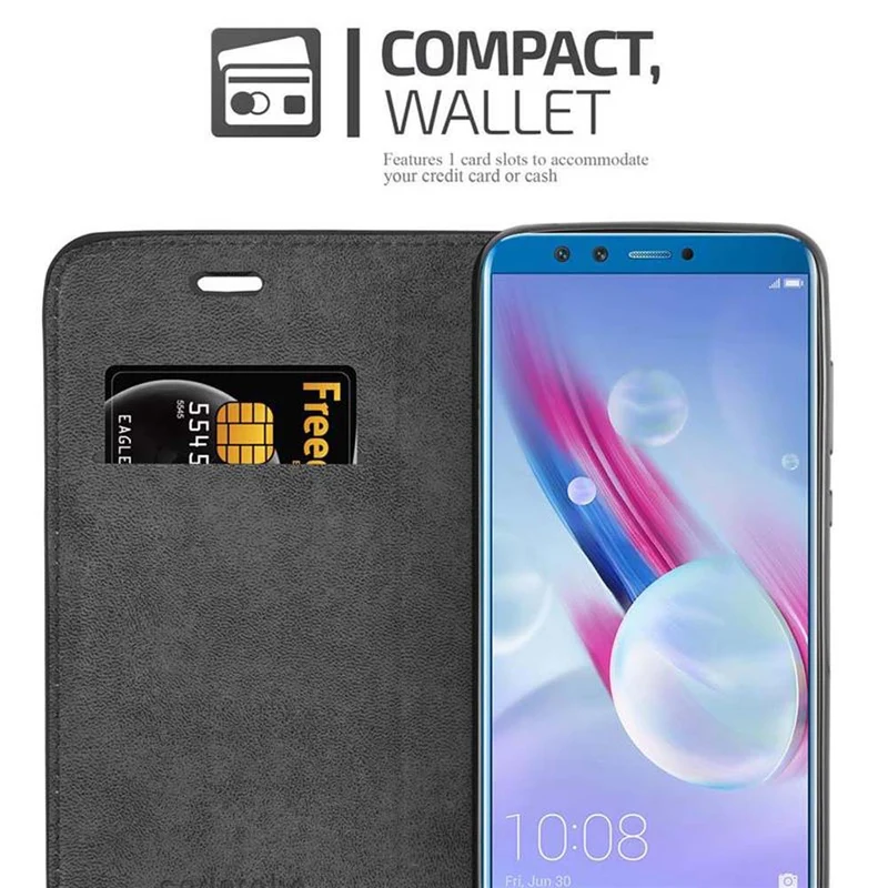 Cadorabo Hülle kompatibel mit Honor 9 LITE Schutzhülle mit Magnetverschluss, Standfunktion und Kartenfach