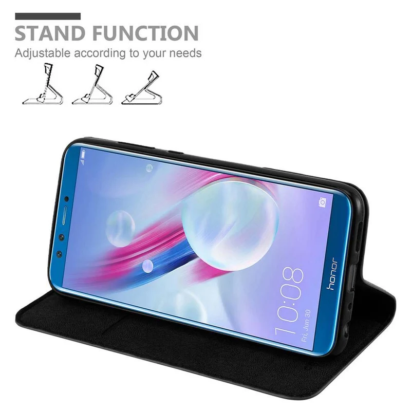 Cadorabo Hülle kompatibel mit Honor 9 LITE Schutzhülle mit Magnetverschluss, Standfunktion und Kartenfach