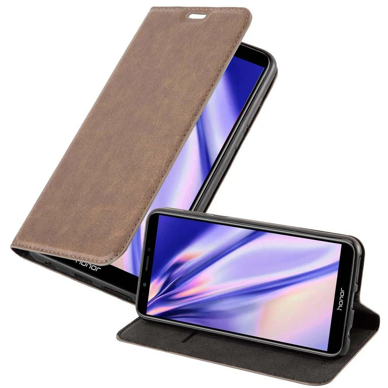 Cadorabo Hülle kompatibel mit Honor 7C / Huawei Y7 2018 Schutzhülle mit Magnetverschluss, Standfunktion und Kartenfach