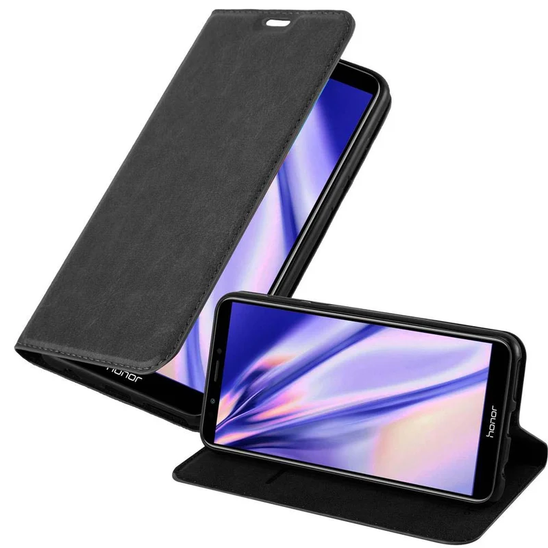 Cadorabo Hülle kompatibel mit Honor 7C / Huawei Y7 2018 Schutzhülle mit Magnetverschluss, Standfunktion und Kartenfach