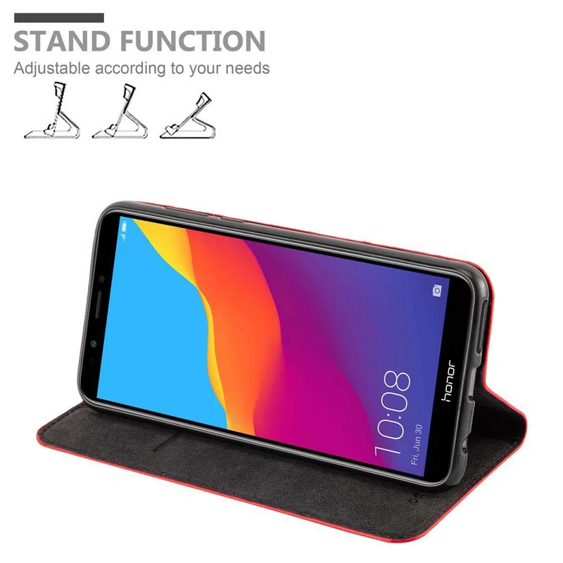 Cadorabo Hülle kompatibel mit Honor 7C / Huawei Y7 2018 Schutzhülle mit Magnetverschluss, Standfunktion und Kartenfach