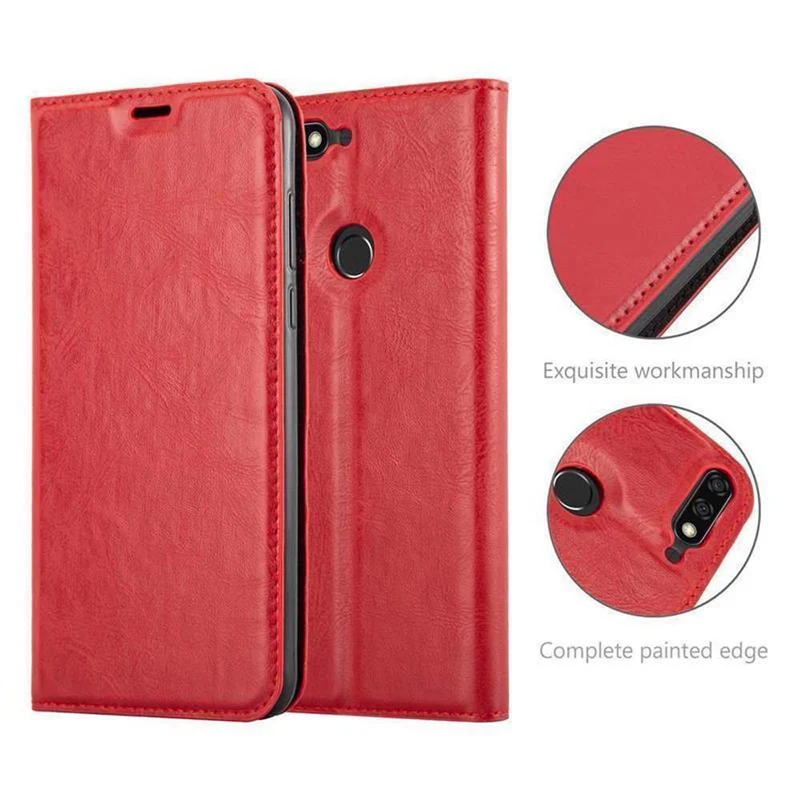 Cadorabo Hülle kompatibel mit Honor 7C / Huawei Y7 2018 Schutzhülle mit Magnetverschluss, Standfunktion und Kartenfach