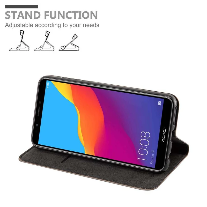Cadorabo Hülle kompatibel mit Honor 7C / Huawei Y7 2018 Schutzhülle mit Magnetverschluss, Standfunktion und Kartenfach