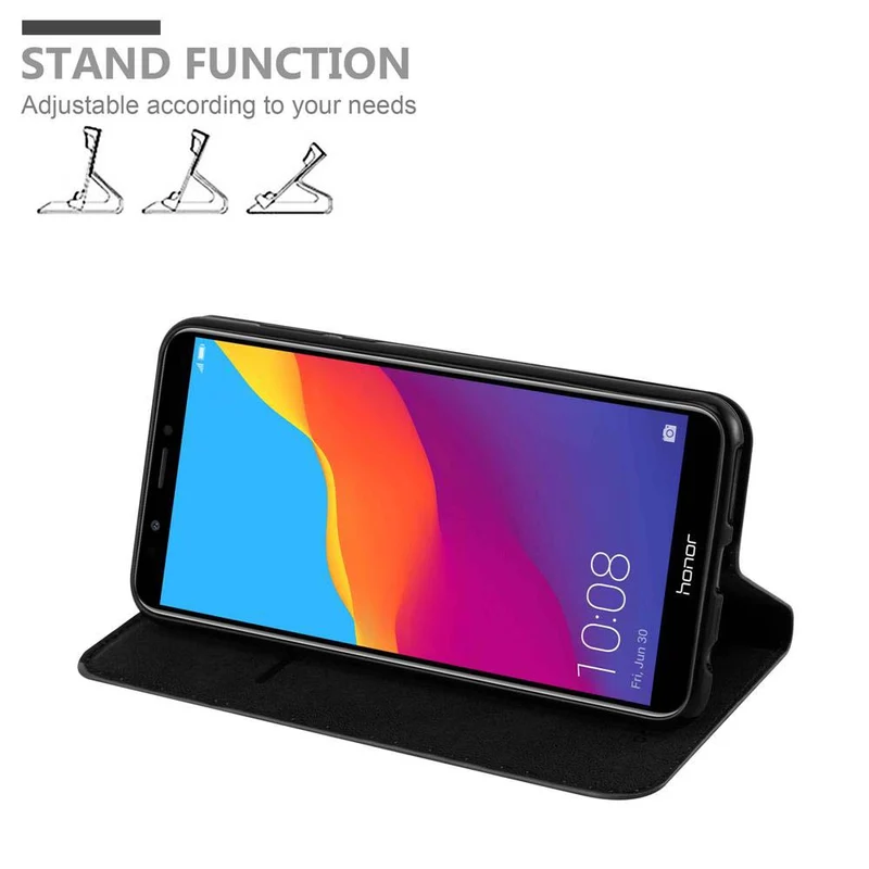 Cadorabo Hülle kompatibel mit Honor 7C / Huawei Y7 2018 Schutzhülle mit Magnetverschluss, Standfunktion und Kartenfach
