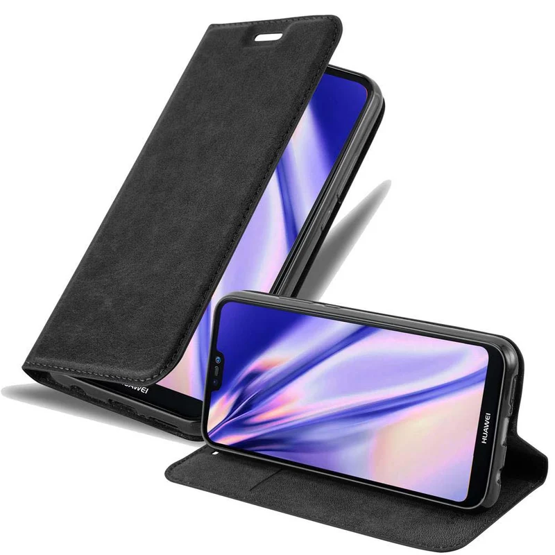 Cadorabo Hülle kompatibel mit Huawei P20 LITE 2018 / NOVA 3E Schutzhülle mit Magnetverschluss, Standfunktion und Kartenfach
