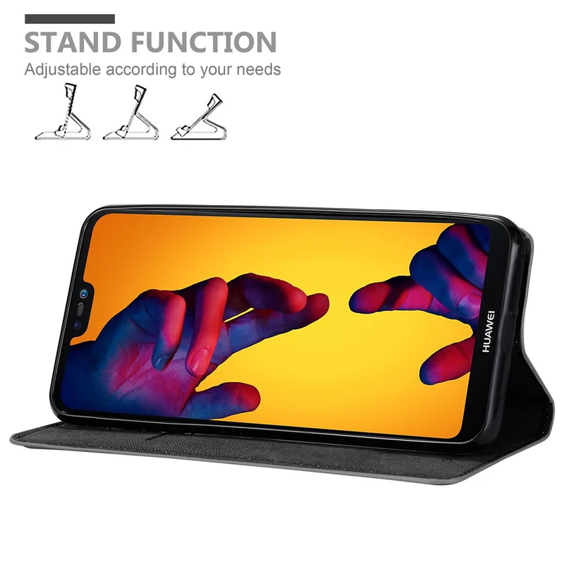 Cadorabo Hülle kompatibel mit Huawei P20 LITE 2018 / NOVA 3E Schutzhülle mit Magnetverschluss, Standfunktion und Kartenfach