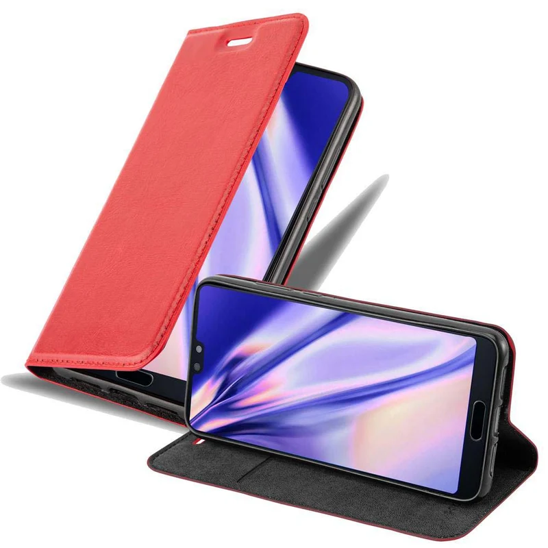 Cadorabo Hülle kompatibel mit Huawei P20 Schutzhülle mit Magnetverschluss, Standfunktion und Kartenfach