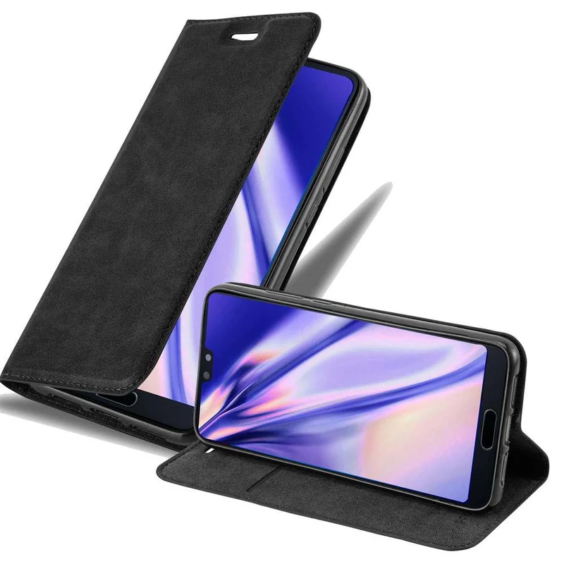 Cadorabo Hülle kompatibel mit Huawei P20 Schutzhülle mit Magnetverschluss, Standfunktion und Kartenfach