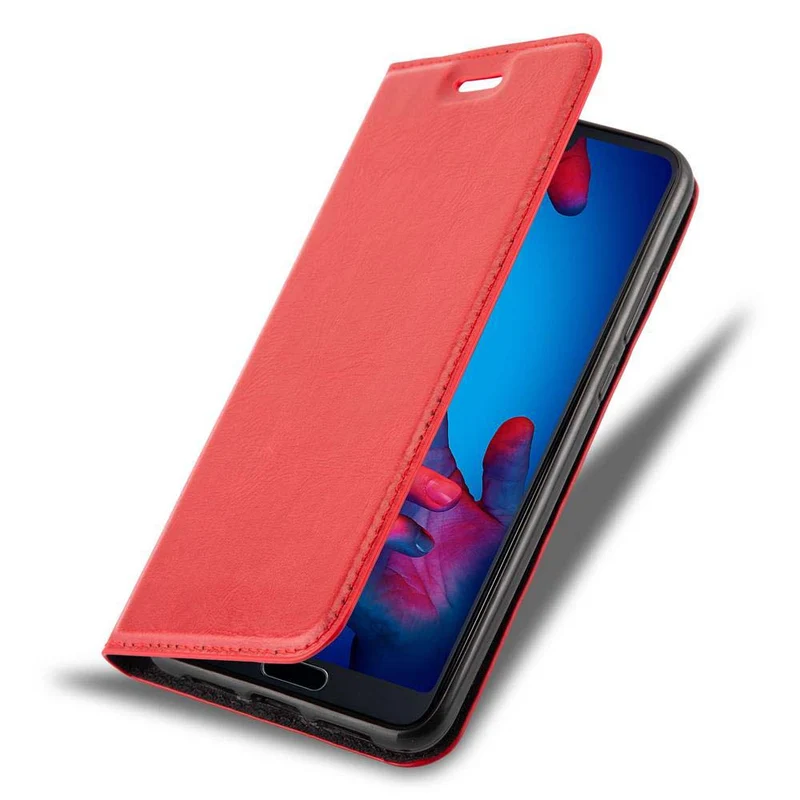 Cadorabo Hülle kompatibel mit Huawei P20 Schutzhülle mit Magnetverschluss, Standfunktion und Kartenfach
