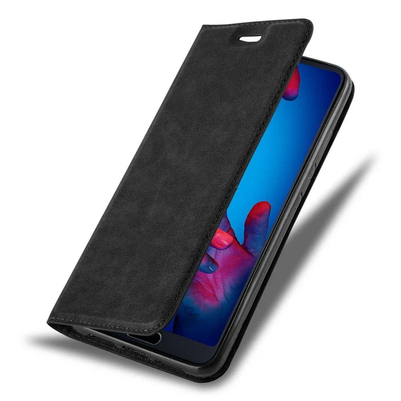 Cadorabo Hülle kompatibel mit Huawei P20 Schutzhülle mit Magnetverschluss, Standfunktion und Kartenfach