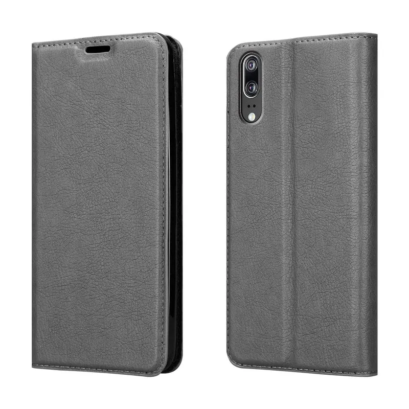 Cadorabo Hülle kompatibel mit Huawei P20 Schutzhülle mit Magnetverschluss, Standfunktion und Kartenfach