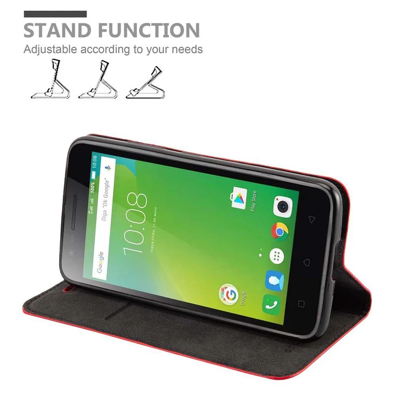 Cadorabo Hülle kompatibel mit Lenovo C2 Schutzhülle mit Magnetverschluss, Standfunktion und Kartenfach