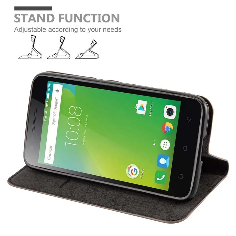 Cadorabo Hülle kompatibel mit Lenovo C2 Schutzhülle mit Magnetverschluss, Standfunktion und Kartenfach