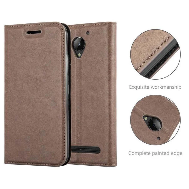 Cadorabo Hülle kompatibel mit Lenovo C2 Schutzhülle mit Magnetverschluss, Standfunktion und Kartenfach