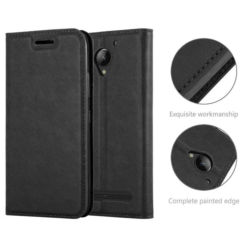 Cadorabo Hülle kompatibel mit Lenovo C2 Schutzhülle mit Magnetverschluss, Standfunktion und Kartenfach