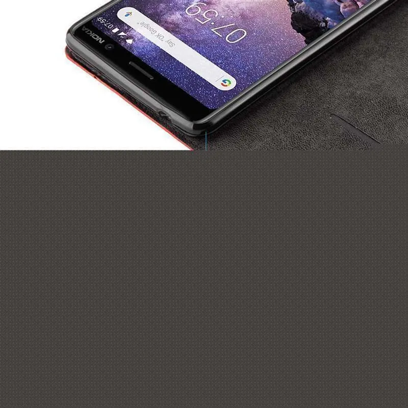 Cadorabo Hülle kompatibel mit Nokia 7 PLUS Schutzhülle mit Magnetverschluss, Standfunktion und Kartenfach