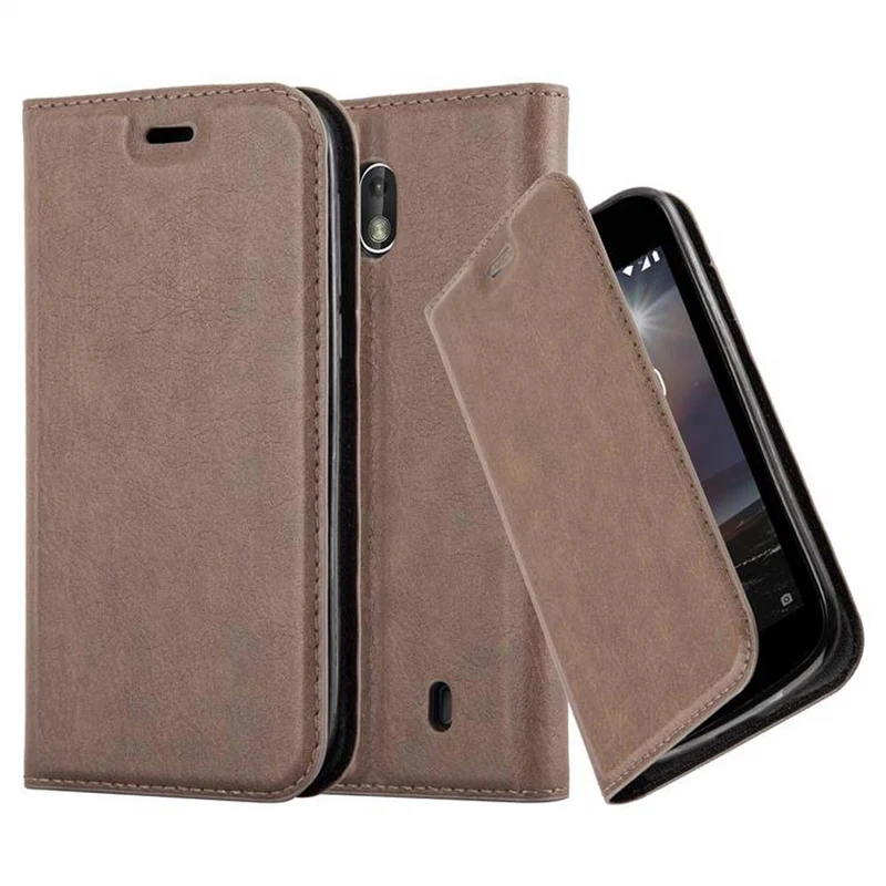 Cadorabo Hülle kompatibel mit Nokia 1 2018 Schutzhülle mit Magnetverschluss, Standfunktion und Kartenfach