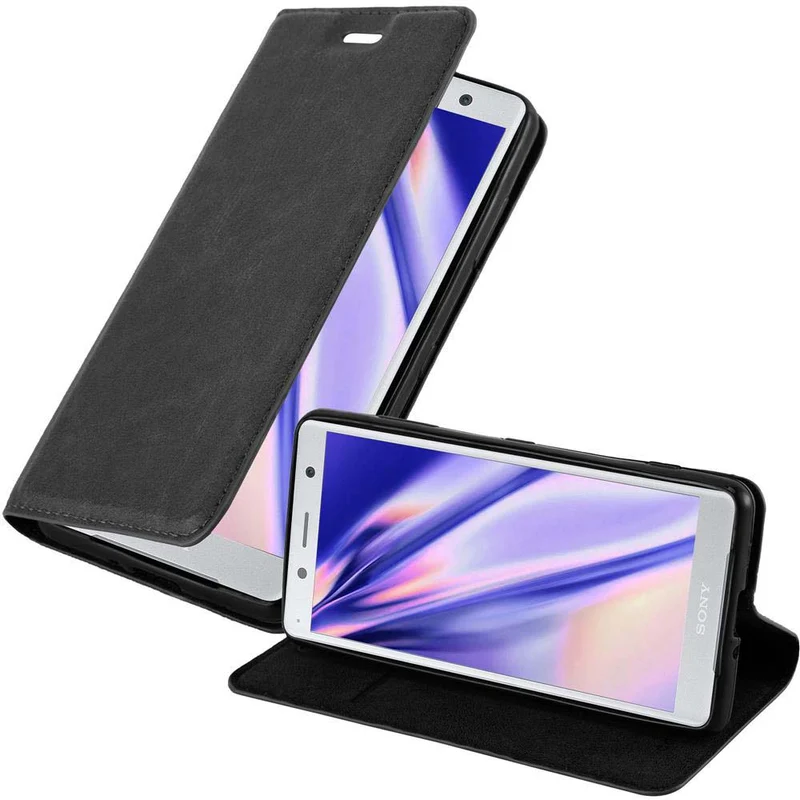 Cadorabo Hülle kompatibel mit Sony Xperia XZ2 COMPACT Schutzhülle mit Magnetverschluss, Standfunktion und Kartenfach