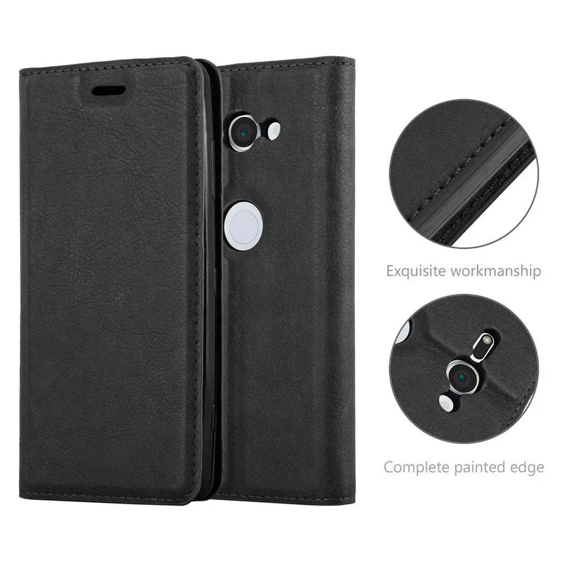 Cadorabo Hülle kompatibel mit Sony Xperia XZ2 Schutzhülle mit Magnetverschluss, Standfunktion und Kartenfach