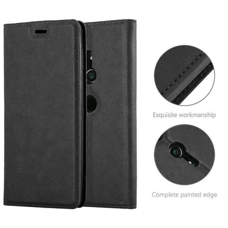 Cadorabo Hülle kompatibel mit Sony Xperia XZ2 Schutzhülle mit Magnetverschluss, Standfunktion und Kartenfach