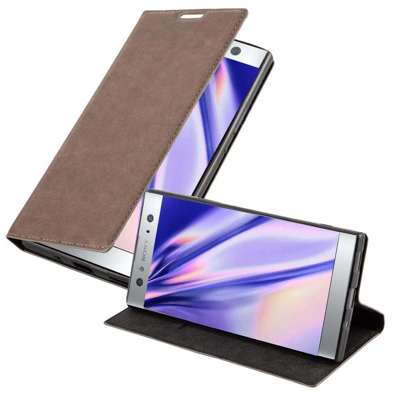 Cadorabo Hülle kompatibel mit Sony Xperia XA2 ULTRA Schutzhülle mit Magnetverschluss, Standfunktion und Kartenfach