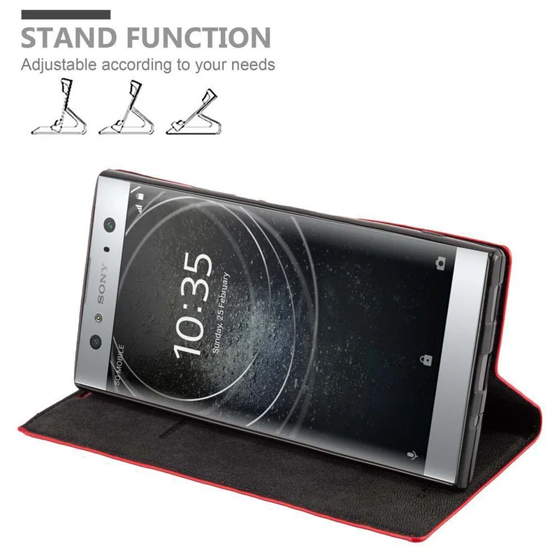 Cadorabo Hülle kompatibel mit Sony Xperia XA2 ULTRA Schutzhülle mit Magnetverschluss, Standfunktion und Kartenfach