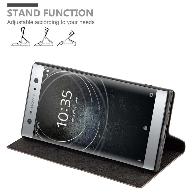 Cadorabo Hülle kompatibel mit Sony Xperia XA2 ULTRA Schutzhülle mit Magnetverschluss, Standfunktion und Kartenfach