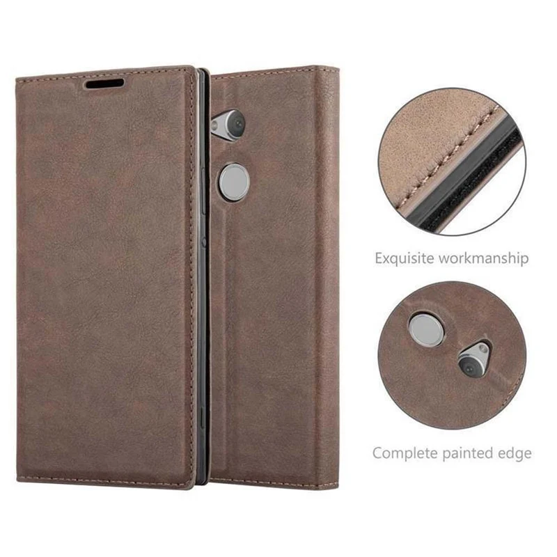 Cadorabo Hülle kompatibel mit Sony Xperia XA2 ULTRA Schutzhülle mit Magnetverschluss, Standfunktion und Kartenfach