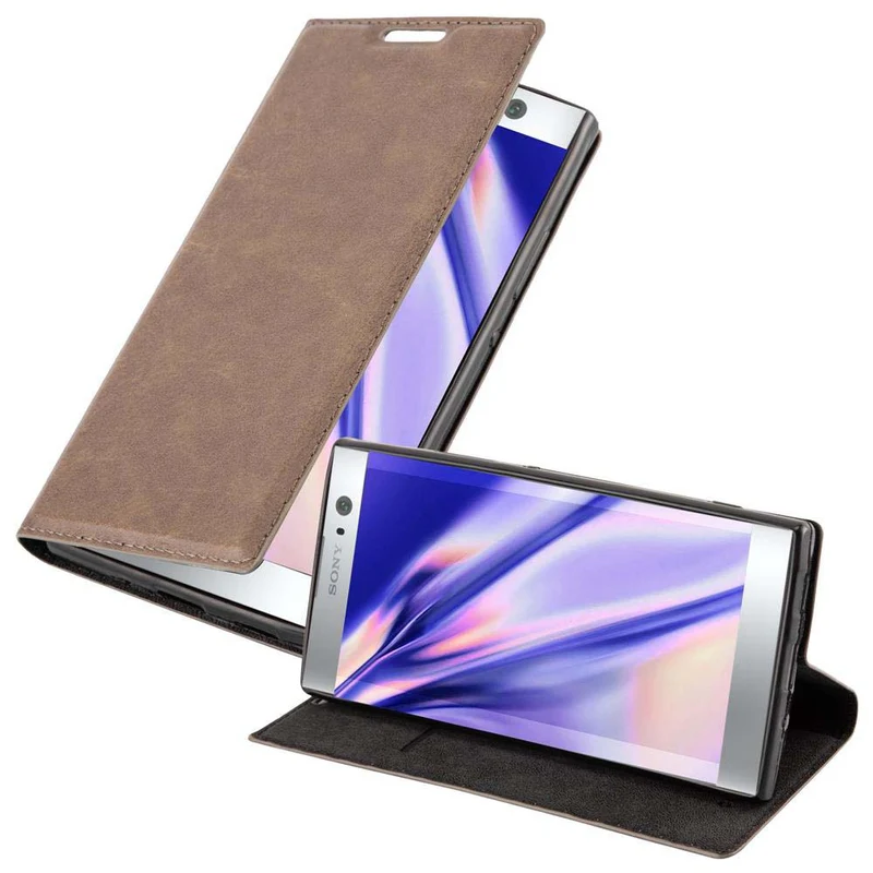 Cadorabo Hülle kompatibel mit Sony Xperia XA2 Schutzhülle mit Magnetverschluss, Standfunktion und Kartenfach