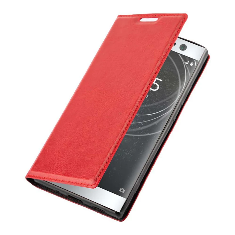 Cadorabo Hülle kompatibel mit Sony Xperia XA2 Schutzhülle mit Magnetverschluss, Standfunktion und Kartenfach