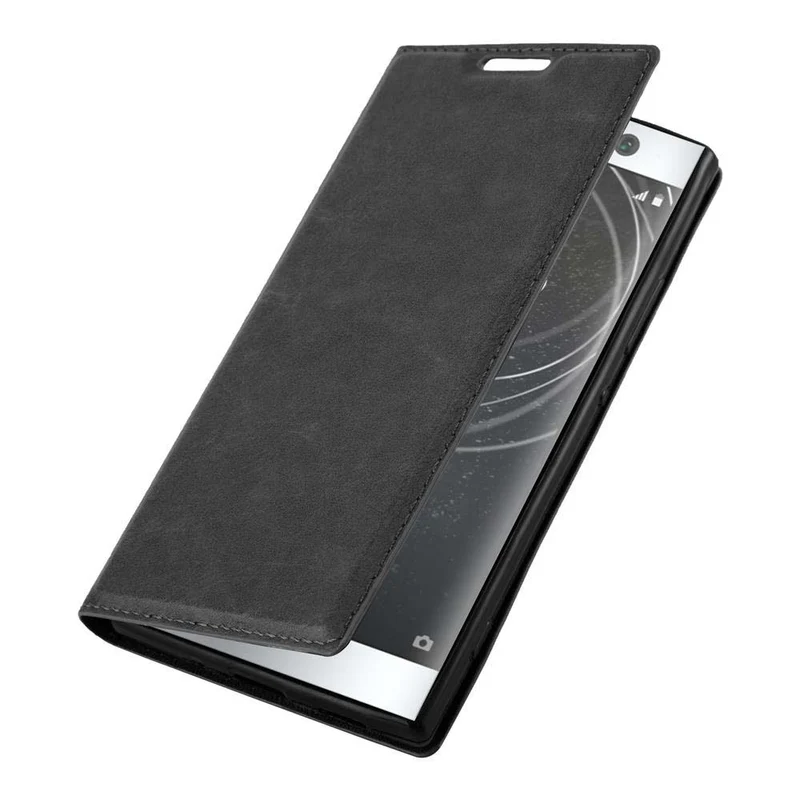 Cadorabo Hülle kompatibel mit Sony Xperia XA2 Schutzhülle mit Magnetverschluss, Standfunktion und Kartenfach
