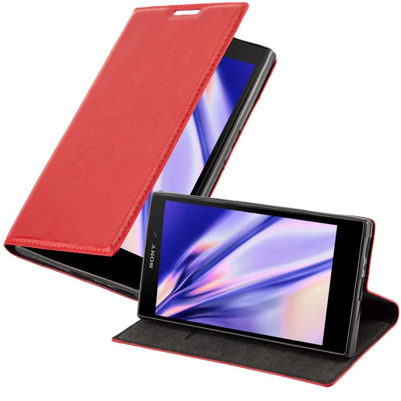 Cadorabo Hülle kompatibel mit Sony Xperia L2 Schutzhülle mit Magnetverschluss, Standfunktion und Kartenfach