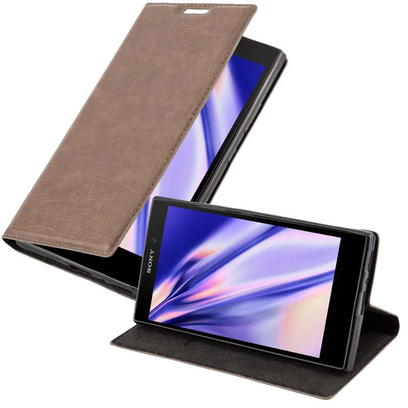 Cadorabo Hülle kompatibel mit Sony Xperia L2 Schutzhülle mit Magnetverschluss, Standfunktion und Kartenfach