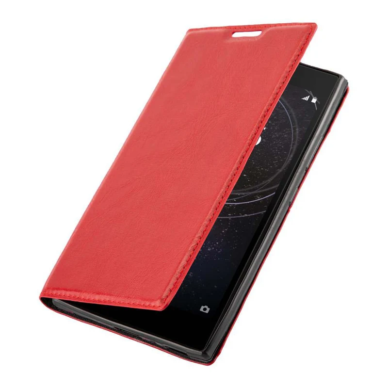 Cadorabo Hülle kompatibel mit Sony Xperia L2 Schutzhülle mit Magnetverschluss, Standfunktion und Kartenfach