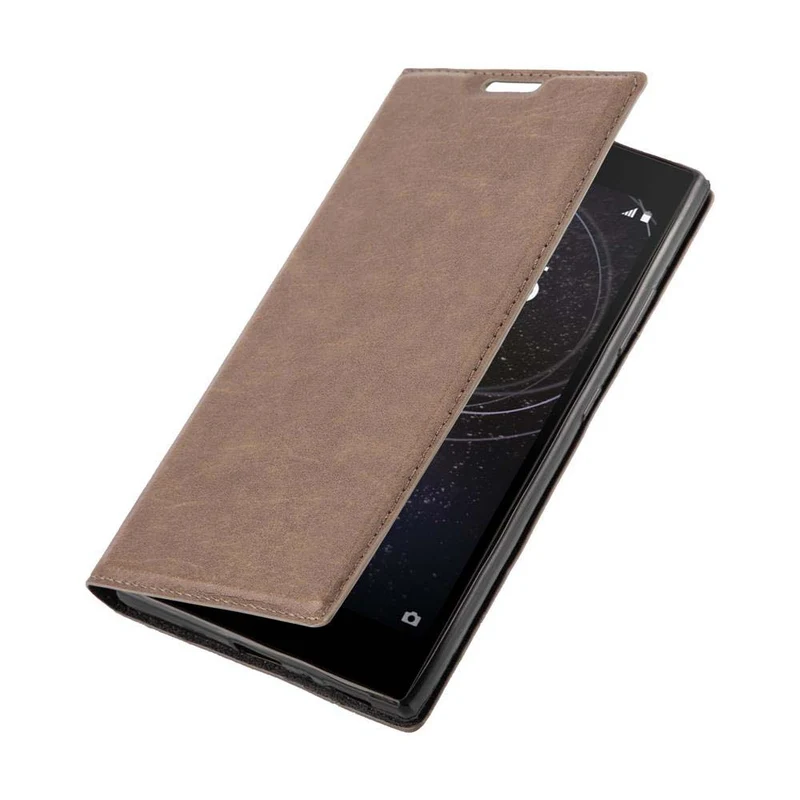 Cadorabo Hülle kompatibel mit Sony Xperia L2 Schutzhülle mit Magnetverschluss, Standfunktion und Kartenfach