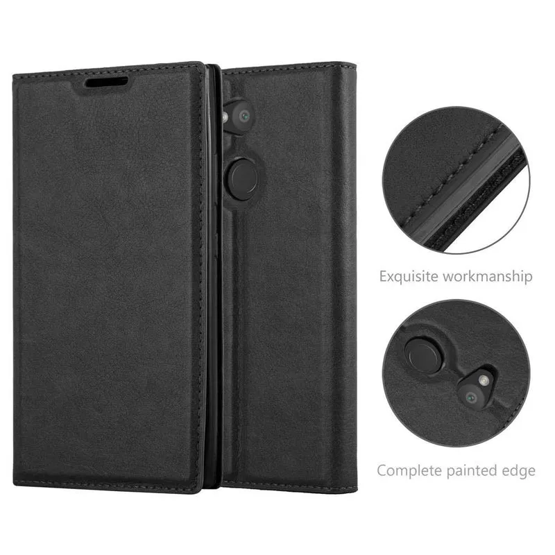 Cadorabo Hülle kompatibel mit Sony Xperia L2 Schutzhülle mit Magnetverschluss, Standfunktion und Kartenfach