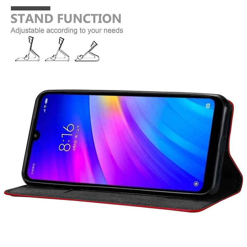Cadorabo Hülle kompatibel mit Xiaomi RedMi 7 Schutzhülle mit Magnetverschluss, Standfunktion und Kartenfach