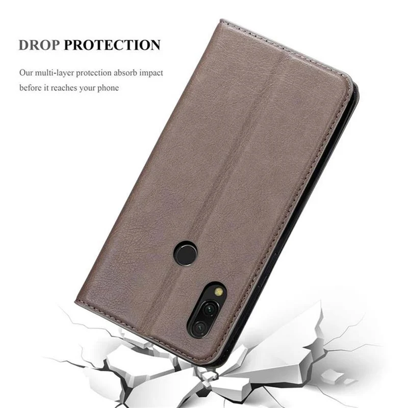 Cadorabo Hülle kompatibel mit Xiaomi RedMi 7 Schutzhülle mit Magnetverschluss, Standfunktion und Kartenfach